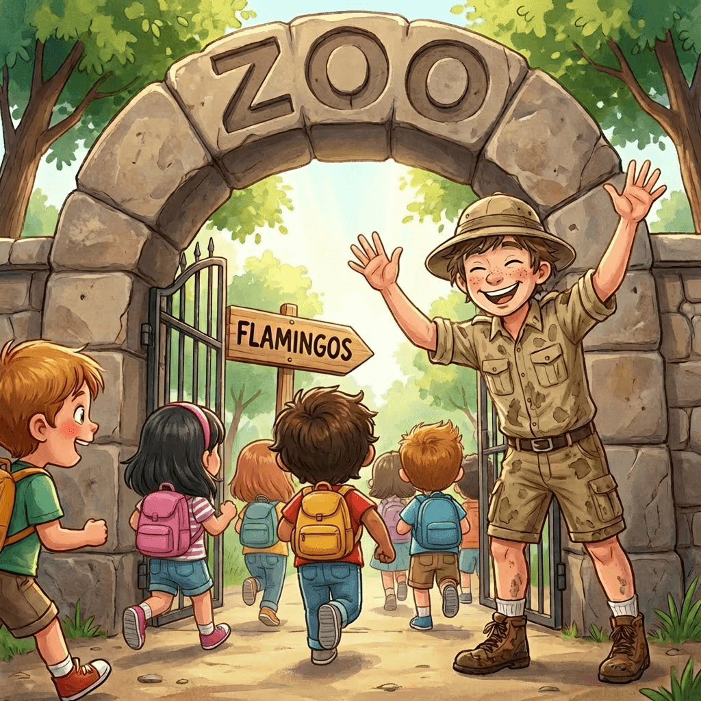 Man standing in front of a zoo